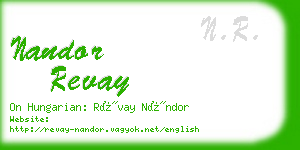 nandor revay business card